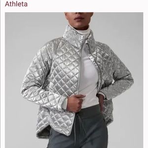 Athleta Whisper Featherless Metallic Jacket